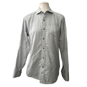 KUHL Men’s Stoke Tapered Fit Five Panel Sleeves Button Shirt Small Gray Outdoors